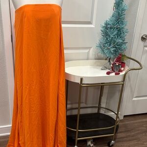 EUC Club L London Bold Orange Maxi Dress
